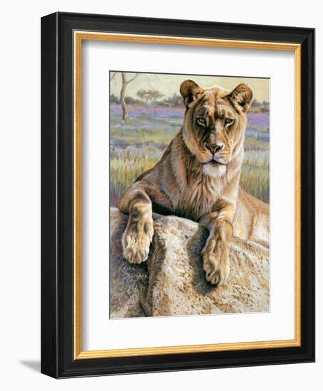 Serengeti Lioness-Kalon Baughan-Framed Art Print