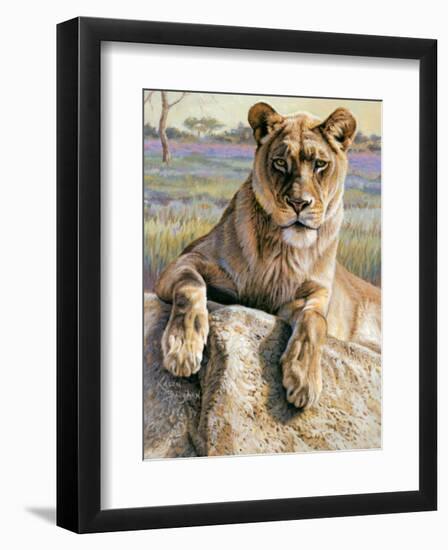 Serengeti Lioness-Kalon Baughan-Framed Art Print