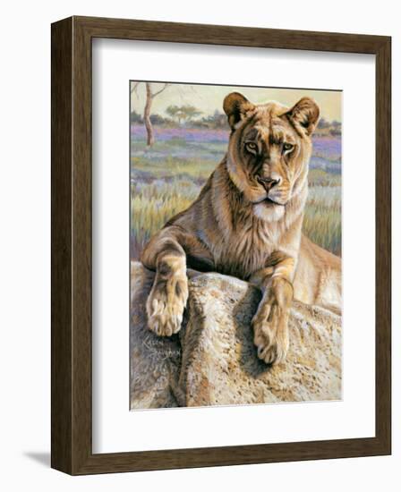 Serengeti Lioness-Kalon Baughan-Framed Art Print