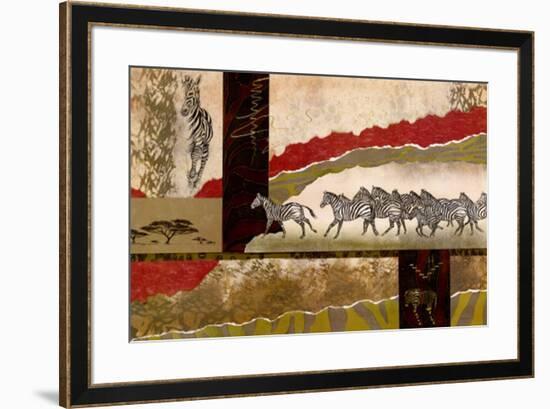 Serengeti Zebras-Joseph Poirier-Framed Art Print