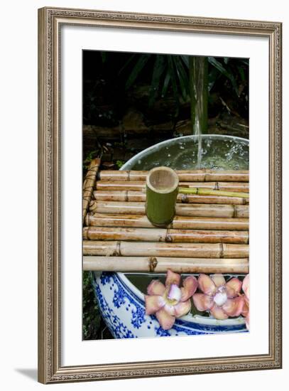 Serenity Garden' Fountain, Pottery Jug, the Prasart Museum, Bangkok, Thailand-Cindy Miller Hopkins-Framed Photographic Print