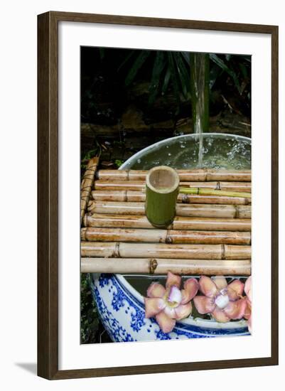 Serenity Garden' Fountain, Pottery Jug, the Prasart Museum, Bangkok, Thailand-Cindy Miller Hopkins-Framed Photographic Print