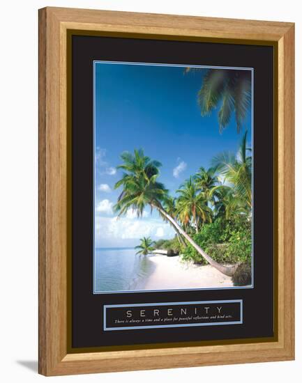 Serenity - Palm Trees-Unknown Unknown-Framed Stretched Canvas