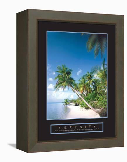 Serenity - Palm Trees-Unknown Unknown-Framed Stretched Canvas