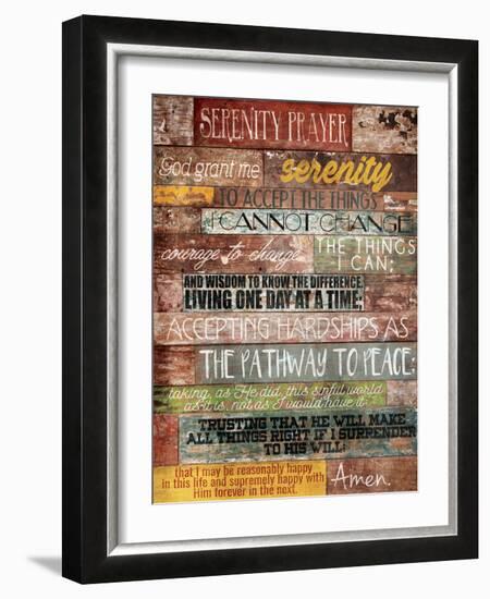 Serenity Prayer-Jace Grey-Framed Art Print