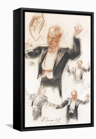 Serge Koussevitzky Conducting-Alexander Yevgenyevich Yakovlev-Framed Premier Image Canvas