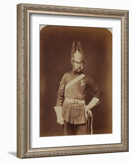 Sergeant-Major Stewart, 5th (Princess Charlotte of Wales's) Dragoon Guards-Joseph Cundall and Robert Howlett-Framed Photographic Print