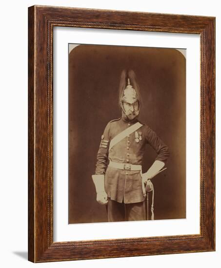 Sergeant-Major Stewart, 5th (Princess Charlotte of Wales's) Dragoon Guards-Joseph Cundall and Robert Howlett-Framed Photographic Print