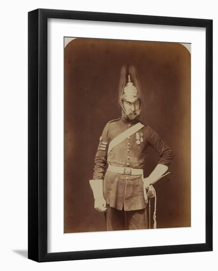 Sergeant-Major Stewart, 5th (Princess Charlotte of Wales's) Dragoon Guards-Joseph Cundall and Robert Howlett-Framed Photographic Print