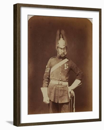 Sergeant-Major Stewart, 5th (Princess Charlotte of Wales's) Dragoon Guards-Joseph Cundall and Robert Howlett-Framed Photographic Print