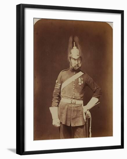 Sergeant-Major Stewart, 5th (Princess Charlotte of Wales's) Dragoon Guards-Joseph Cundall and Robert Howlett-Framed Photographic Print