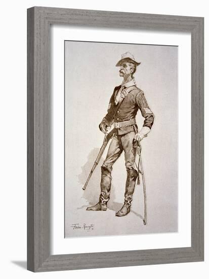 Sergeant of US Cavalry, After a Drawing of 1890-Frederic Sackrider Remington-Framed Giclee Print