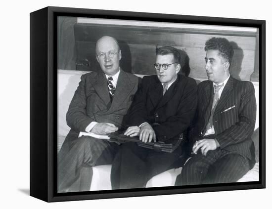 Sergei Prokofiev, Dmitri Shostakovich and Aram Khachaturian, Russian Composers, 1945-null-Framed Premier Image Canvas