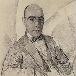 Portrait of the Artist and the Photographer Miron Sherling (1880-195)-Sergei Vasilievich Chekhonin-Giclee Print