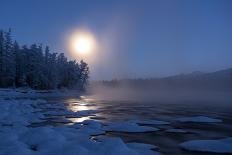 Moonrise at twilight, Putoransky State Nature Reserve, Putorana Plateau, Siberia, Russia-Sergey Gorshkov-Photographic Print