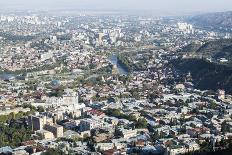 Tbilisi, Georgia, capital, city, town, panorama, view from above-Sergey Orlov-Photographic Print