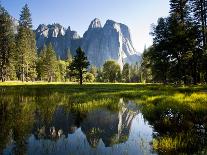 A Calm Reflection of the Cathedral Spires in Yosemite Valley in Yosemite, California-Sergio Ballivian-Photographic Print
