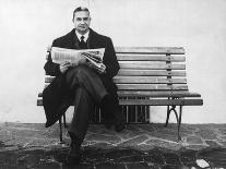 Walter Bonatti on the Balcony of His House in Courmayeur-Sergio del Grande-Framed Giclee Print