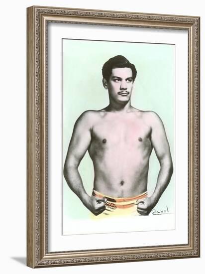 Sergio Llanes, Mexican Wrestler-null-Framed Art Print