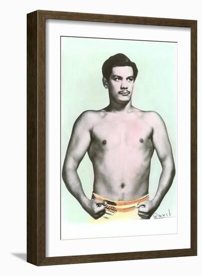 Sergio Llanes, Mexican Wrestler-null-Framed Art Print