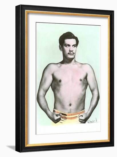 Sergio Llanes, Mexican Wrestler-null-Framed Art Print