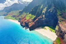 View on Na Pali Coast on Kauai Island on Hawaii in a Sunny Day-SergiyN-Framed Photographic Print