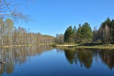 Spring River Landscape.-sergunt-Premier Image Canvas