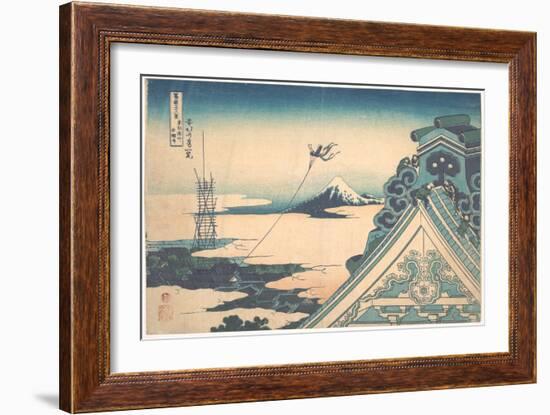 Serie De 36 Vues Du Mont Fuji : Vue Du Temple De Asakusa Hongan-Ji, Edo, Japon - Estampe De Katsush-Katsushika Hokusai-Framed Giclee Print