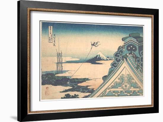 Serie De 36 Vues Du Mont Fuji : Vue Du Temple De Asakusa Hongan-Ji, Edo, Japon - Estampe De Katsush-Katsushika Hokusai-Framed Giclee Print