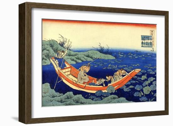 Serie De Cent Poemes De Cent Poetes :  Fumiya No Asayasu  Estampe De Katsushika Hokusai (1760-1849)-Katsushika Hokusai-Framed Giclee Print