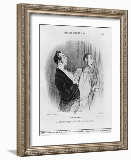 Series 'Les beaux jours de la vie', A New Nobleman, Illustration from 'Le Charivari', 2nd July 1845-Honore Daumier-Framed Giclee Print