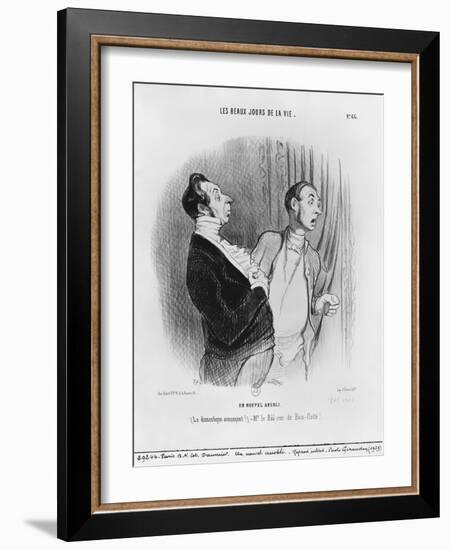 Series 'Les beaux jours de la vie', A New Nobleman, Illustration from 'Le Charivari', 2nd July 1845-Honore Daumier-Framed Giclee Print