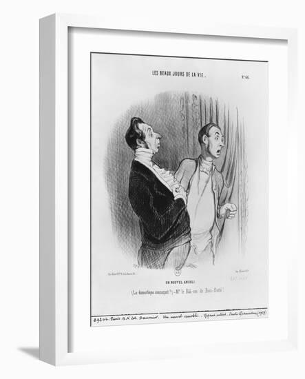 Series 'Les beaux jours de la vie', A New Nobleman, Illustration from 'Le Charivari', 2nd July 1845-Honore Daumier-Framed Giclee Print