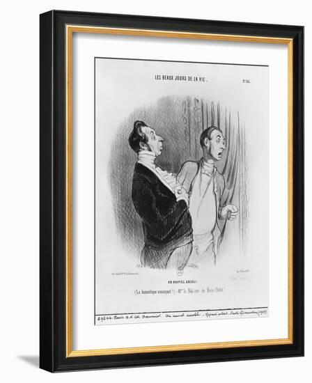 Series 'Les beaux jours de la vie', A New Nobleman, Illustration from 'Le Charivari', 2nd July 1845-Honore Daumier-Framed Giclee Print