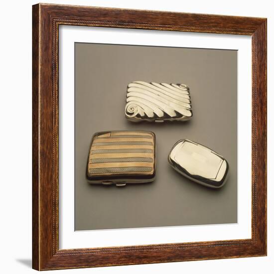 Series of Silver and Gold Snuffboxes-null-Framed Giclee Print