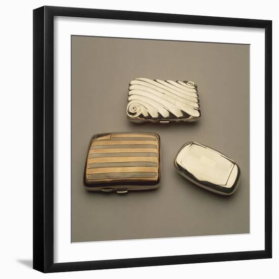 Series of Silver and Gold Snuffboxes-null-Framed Giclee Print