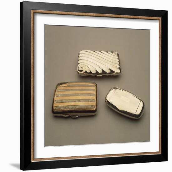 Series of Silver and Gold Snuffboxes-null-Framed Giclee Print