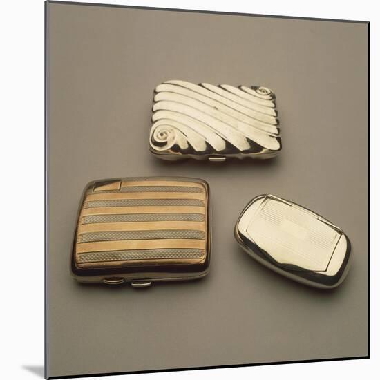 Series of Silver and Gold Snuffboxes-null-Mounted Giclee Print