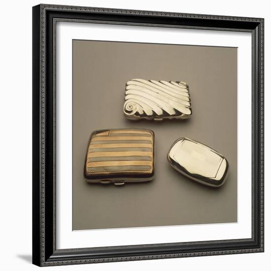 Series of Silver and Gold Snuffboxes-null-Framed Giclee Print