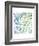 Series Sea Glass No. 1-Louise van Terheijden-Framed Art Print