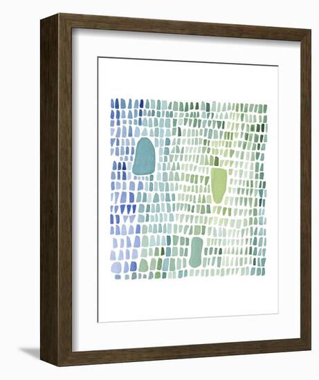 Series Sea Glass No. 1-Louise van Terheijden-Framed Art Print