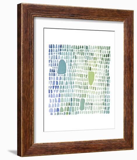 Series Sea Glass No. 1-Louise van Terheijden-Framed Art Print