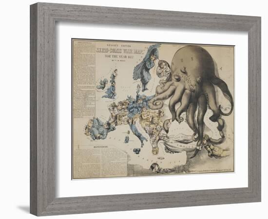 Serio-Comic War Map of Europe for the Year 1877, London-Frederick W Rose-Framed Giclee Print