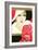Serious Flapper with Rose-null-Framed Premium Giclee Print