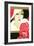 Serious Flapper with Rose-null-Framed Premium Giclee Print