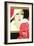 Serious Flapper with Rose-null-Framed Premium Giclee Print