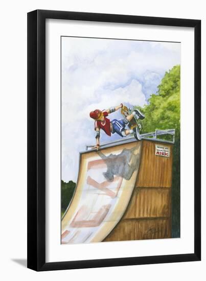 Serious Hangtime-Jay Throckmorton-Framed Art Print