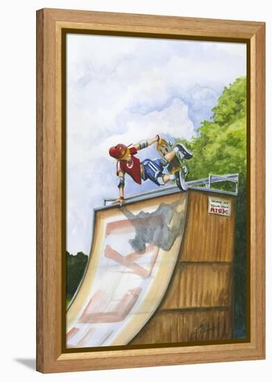 Serious Hangtime-Jay Throckmorton-Framed Stretched Canvas