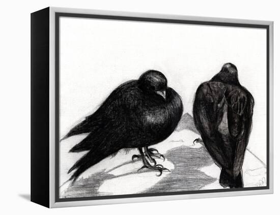 Serious Pigeon Situation, 2012-Nancy Moniz-Framed Premier Image Canvas