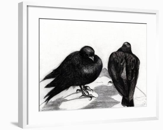 Serious Pigeon Situation, 2012-Nancy Moniz-Framed Giclee Print